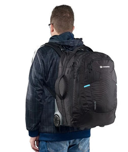 Caribee Stratos 42L Wheeled Carry-on Backpack Black - International Carry-on Approved - 6911
