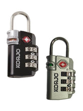 Load image into Gallery viewer, Korjo Travel TSA Compliant Security Luggage Combination Lock with Indicator - TSA72
